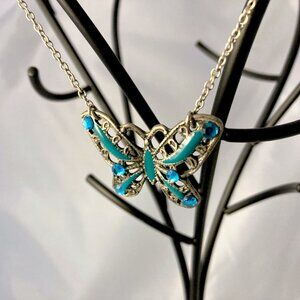 2/$20 River Island Vintage Butterflly Pendant Necklace - Cottagecore
